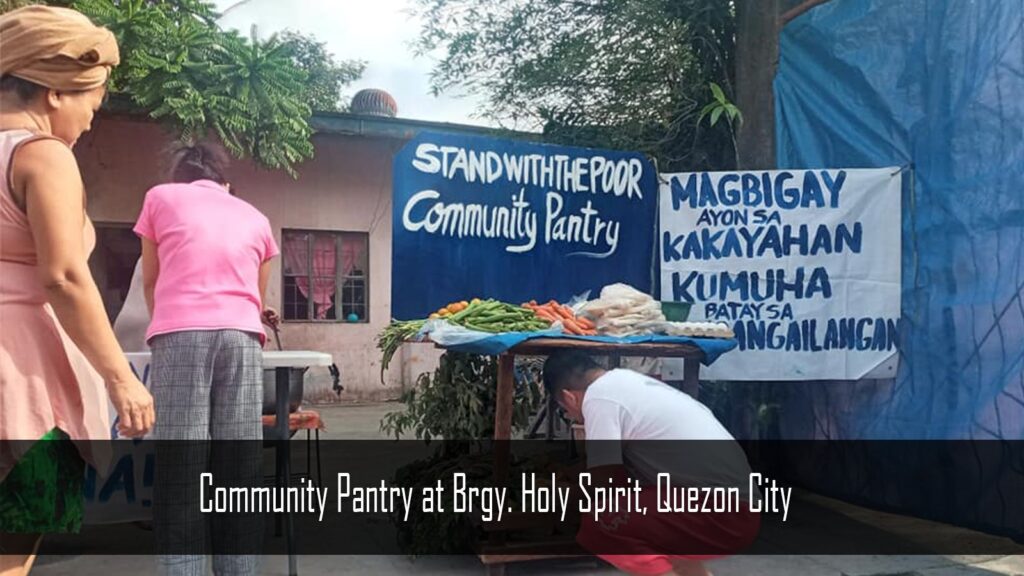 Community pantry at Barangay Holy Spirit Quezon City