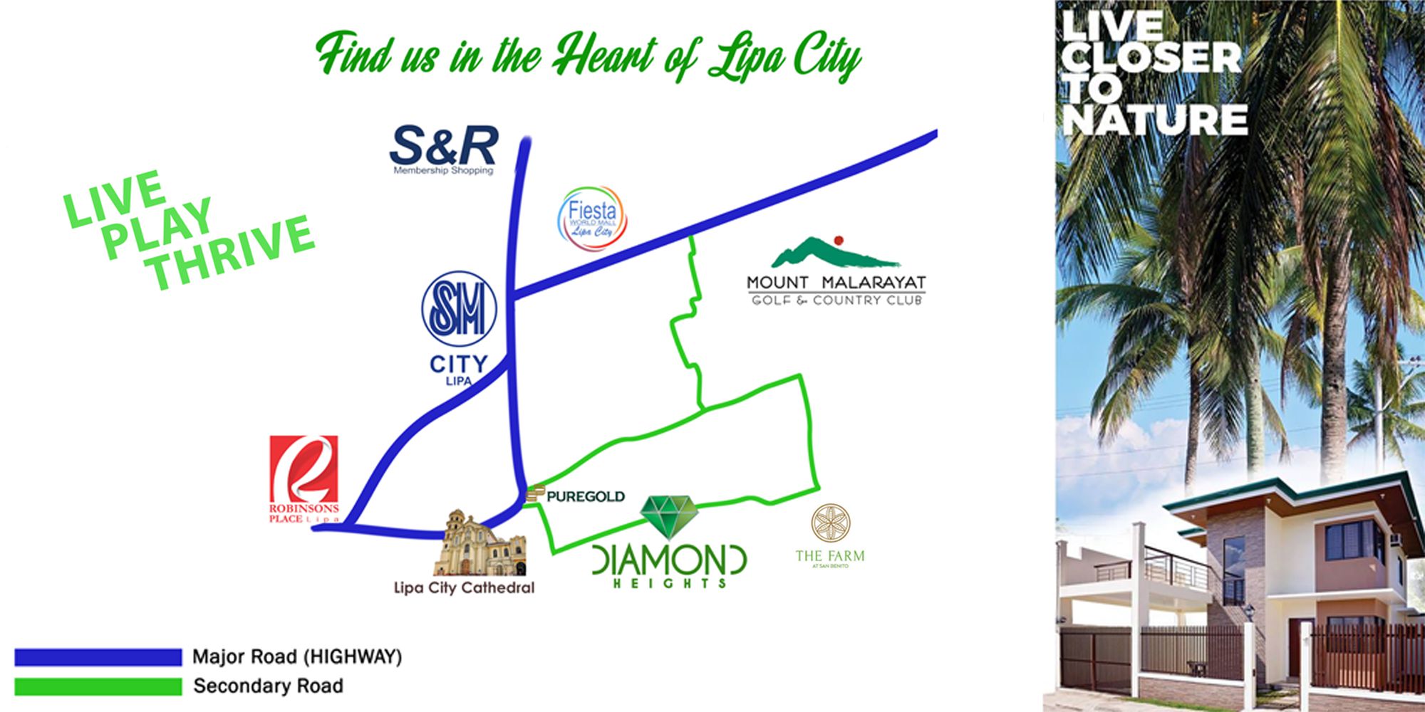 Diamond Heights Lipa location map